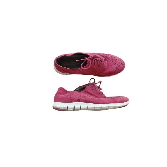 Cole Haan Women oxford  Zerogrand Wingtip Size 6B pink/grape color Suede Shoe - Picture 2 of 7